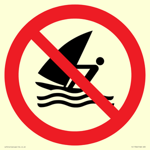 Prohibition: No windsurfing
